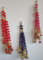 Pom Pom Garland with Gold Bells: Indian Wedding Mehndi Diwali Decor