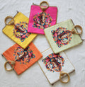 Ganesh Ji Print Silk Potli Bag: Multicolor Indian Wedding Favor