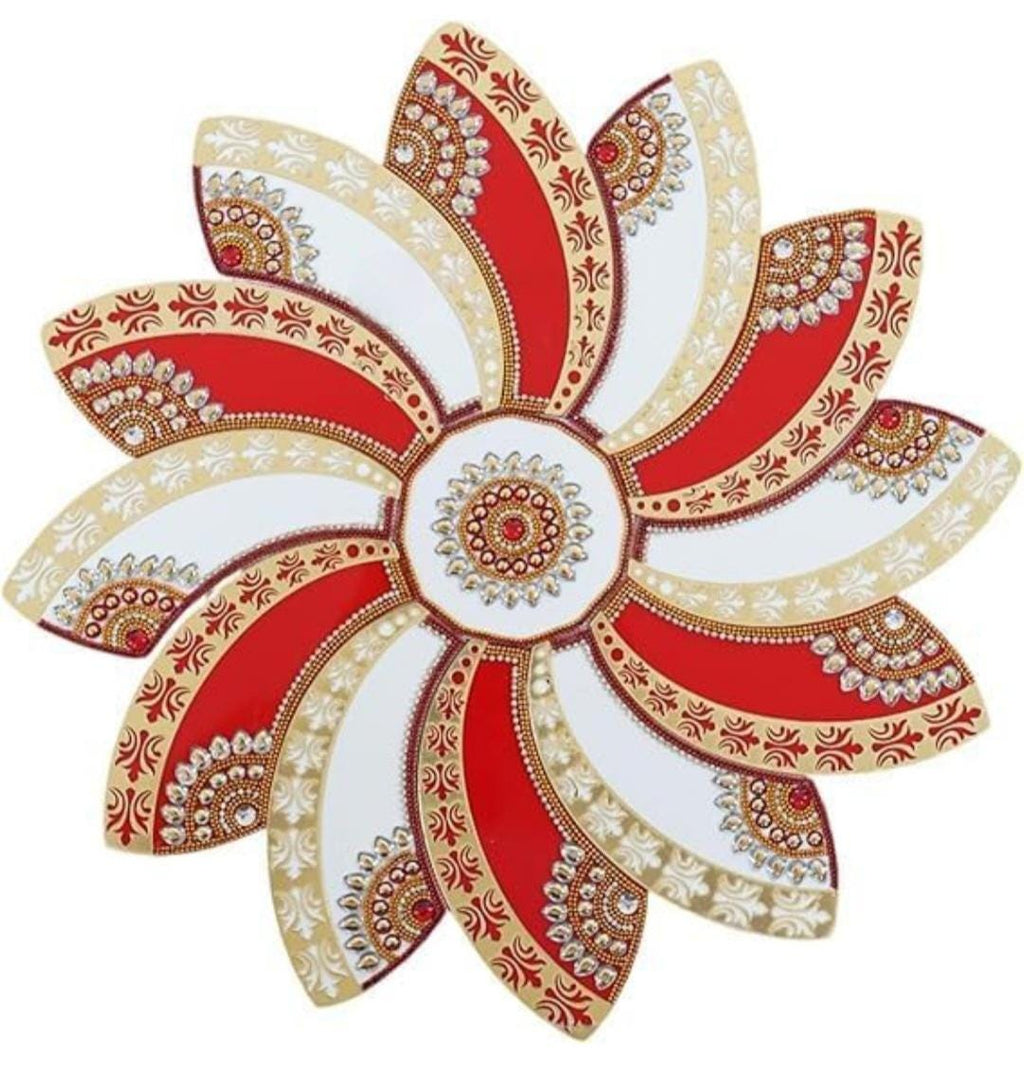 Acrylic Handmade Rangoli: Diwali Decor, Pooja, Housewarming (15 inch)