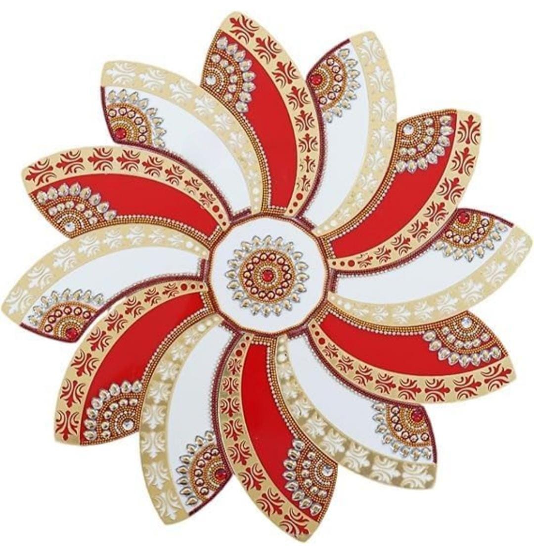 Acrylic Handmade Rangoli: Diwali Decor, Pooja, Housewarming (15 inch)