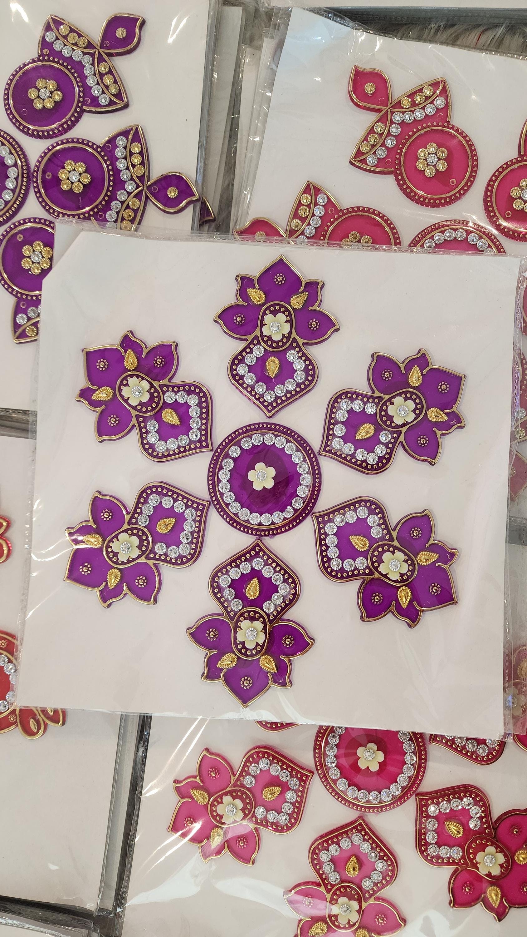 Acrylic Rangoli, 7 Inch Diwali Home Decor