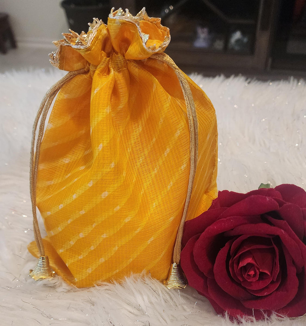 Jaipuri Leheriya Potli Bags - Wedding Favor Gift Bags
