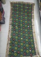 Bandhej Art Silk Dupatta: Rajasthani Gotta Patti Wedding Scarf