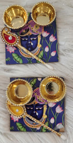 Handcrafted Shreenath ji Haldi Kumkum Holder: Pooja Return Gift