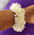 White Jasmine Flower Gajra: Fragrant Indian Wedding Hair Accessory Gajra.