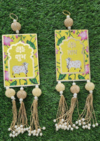 Cow Shubh Labh Door Hanging: Diwali Indian Wedding Decor