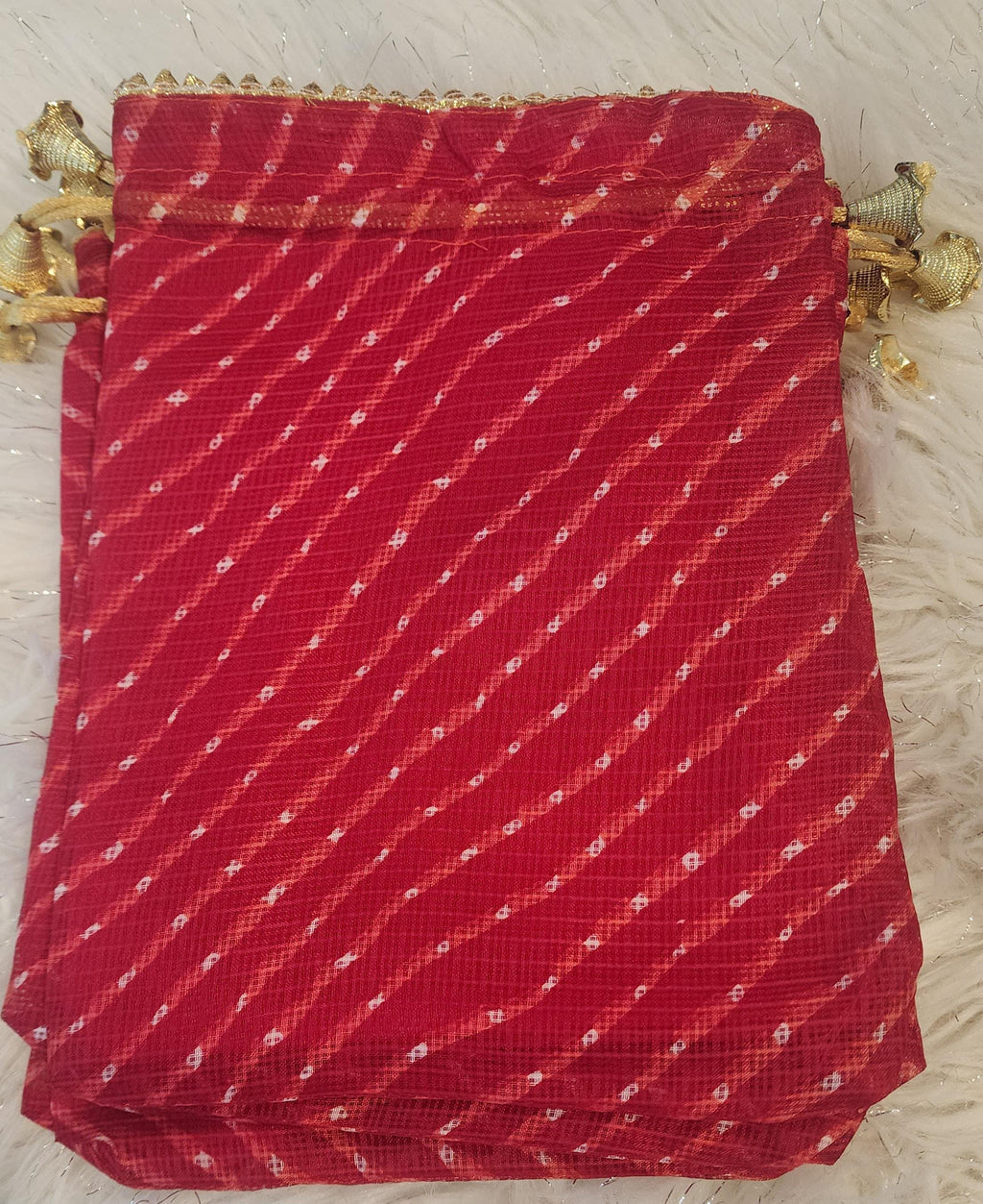 Jaipuri Leheriya Potli Bags - Wedding Favor Gift Bags