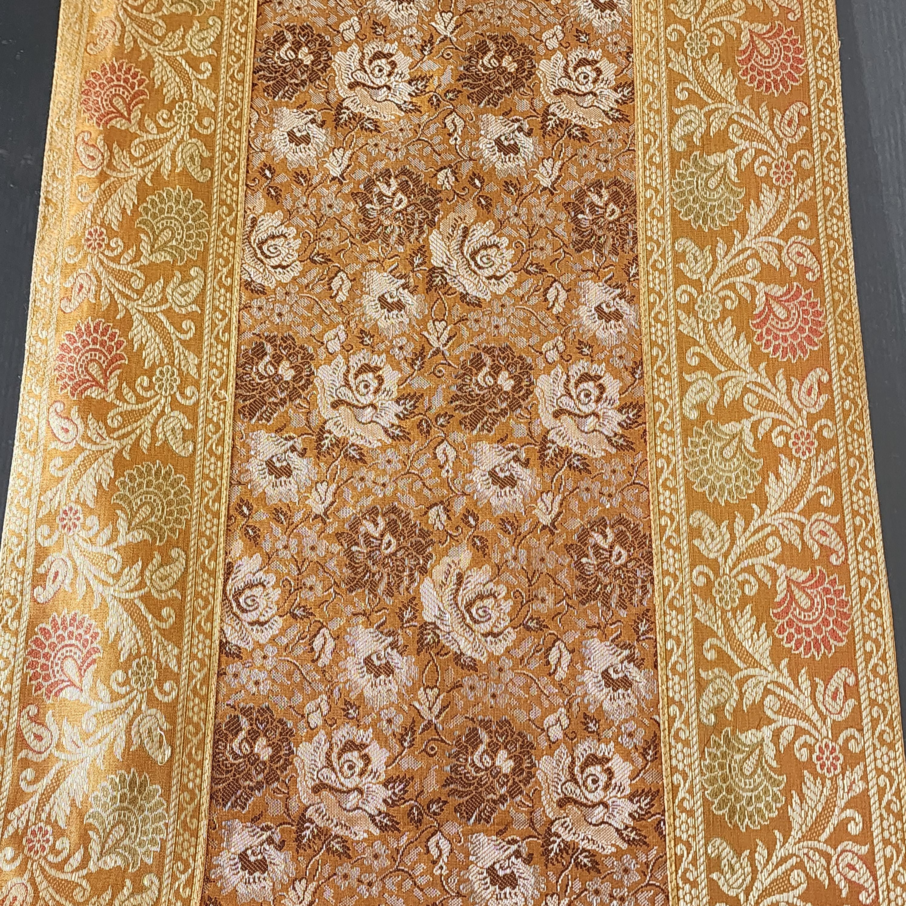 Silk Cheesecloth Table Runner: Bohemian Dining Decor - 14x79