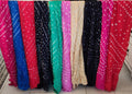 Bandhani Dupatta: Rajasthani Art Silk Tie Dye Scarf, Wedding Favor