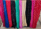 Bandhani Dupatta: Rajasthani Art Silk Tie Dye Scarf, Wedding Favor