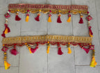 Handmade Indian Toran: Gotta work Pearl Door Hanging, Traditional Decor (40x10) inch)