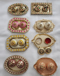 Haldi Kumkum Handmade Decorative Plates: Vermilion Holder Pooja Thali, Mehndi Decoration.