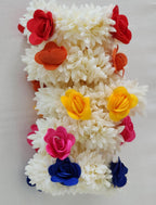 White Jasmine Artificial Flower Gajra: Indian Wedding Hair Accessory