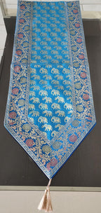 Silk Cheesecloth Table Runner: Bohemian Dining Decor - 14x75