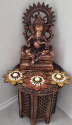 MDF Lotus Tealight Holder: Diwali Rangoli Decoration