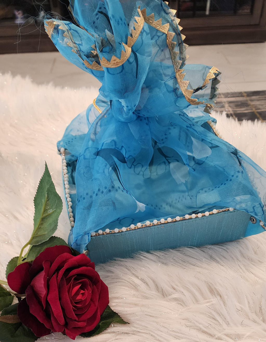 Floral Gift Box: Indian Wedding Favor, Baby Shower Basket