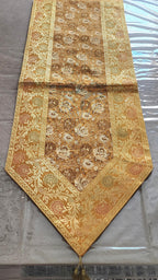 Silk Cheesecloth Table Runner: Bohemian Dining Decor - 14x79