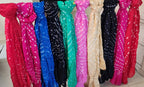 Bandhani Dupatta: Rajasthani Art Silk Tie Dye Scarf, Wedding Favor