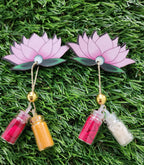 Handmade Lotus Haldi Kumkum Holder: MDF Pooja Favor