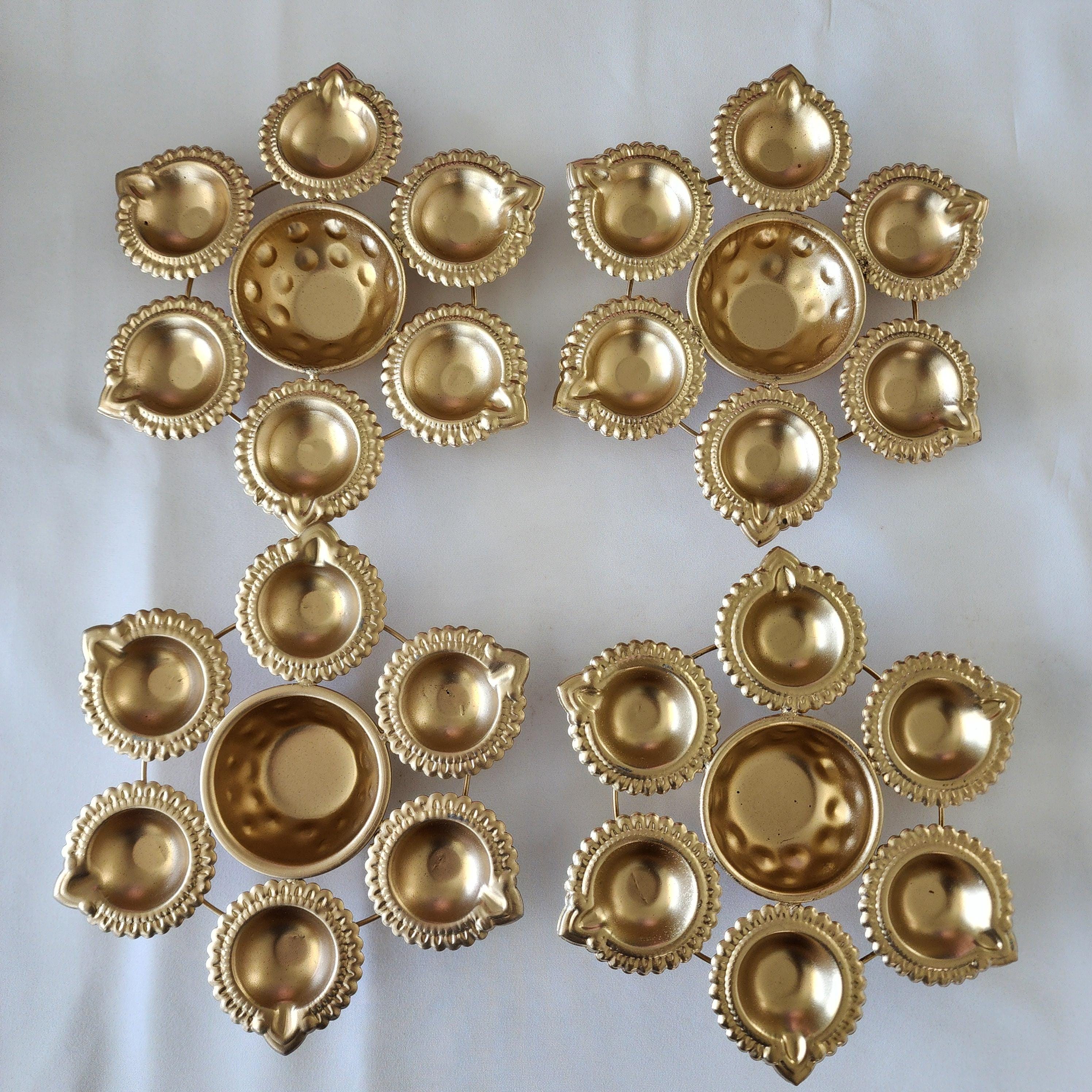 Metal Urli Diya Set: Gold Diwali Decoration, Housewarming Return Gift