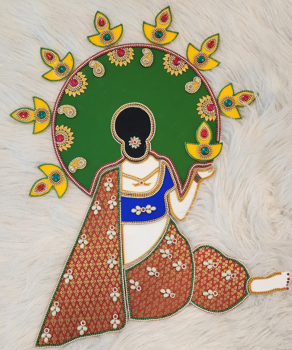 Acrylic Diwali Rangoli - 20 inch - Home Decor Pooja