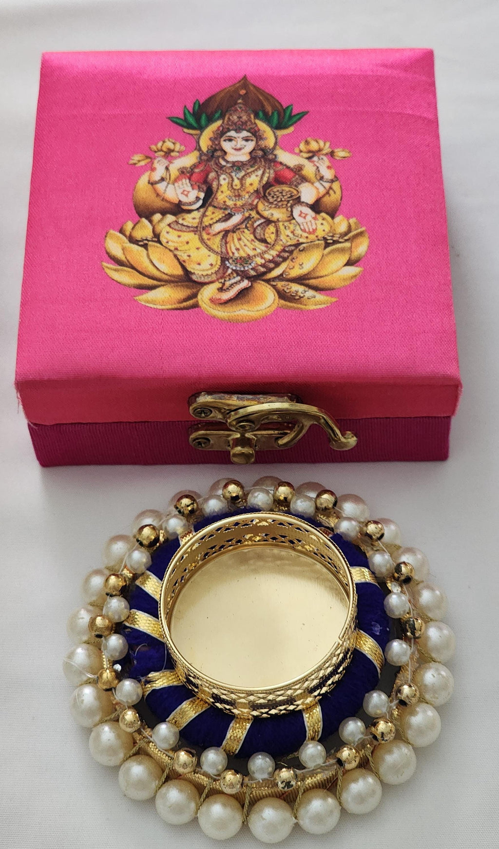 Ganesa Laxmi Tea Light Holder Box: Diwali Wedding Favor Return Gift
