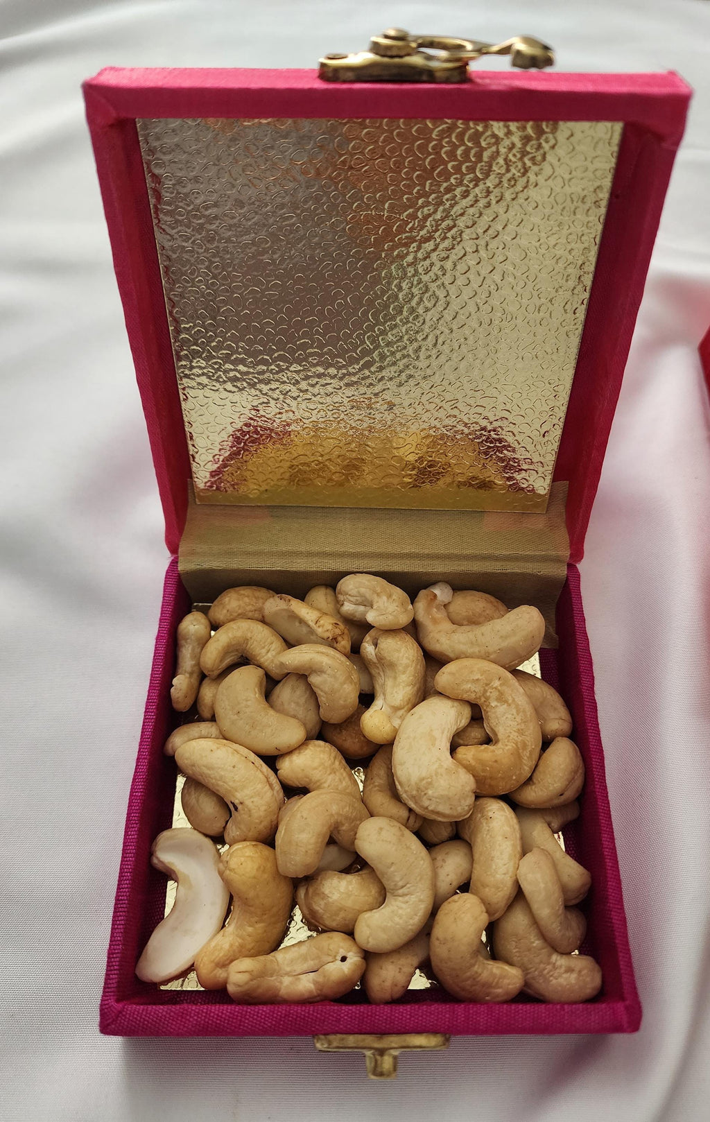 Laxmi Diwali Favor Handmade Box: Indian Wedding Return Gift, Brocade Silk.