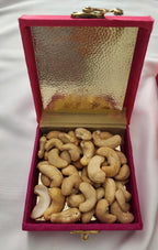 Laxmi Diwali Favor Handmade Box: Indian Wedding Return Gift, Brocade Silk.