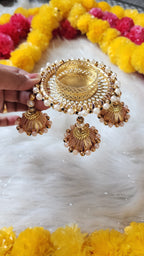 Golden Tea Light Holder: Diwali Pooja Wedding Favor Decor.