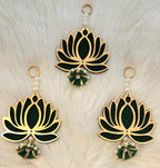 Lotus Hanging: Traditional Handmade Diwali Mandir Decor - Green MDF