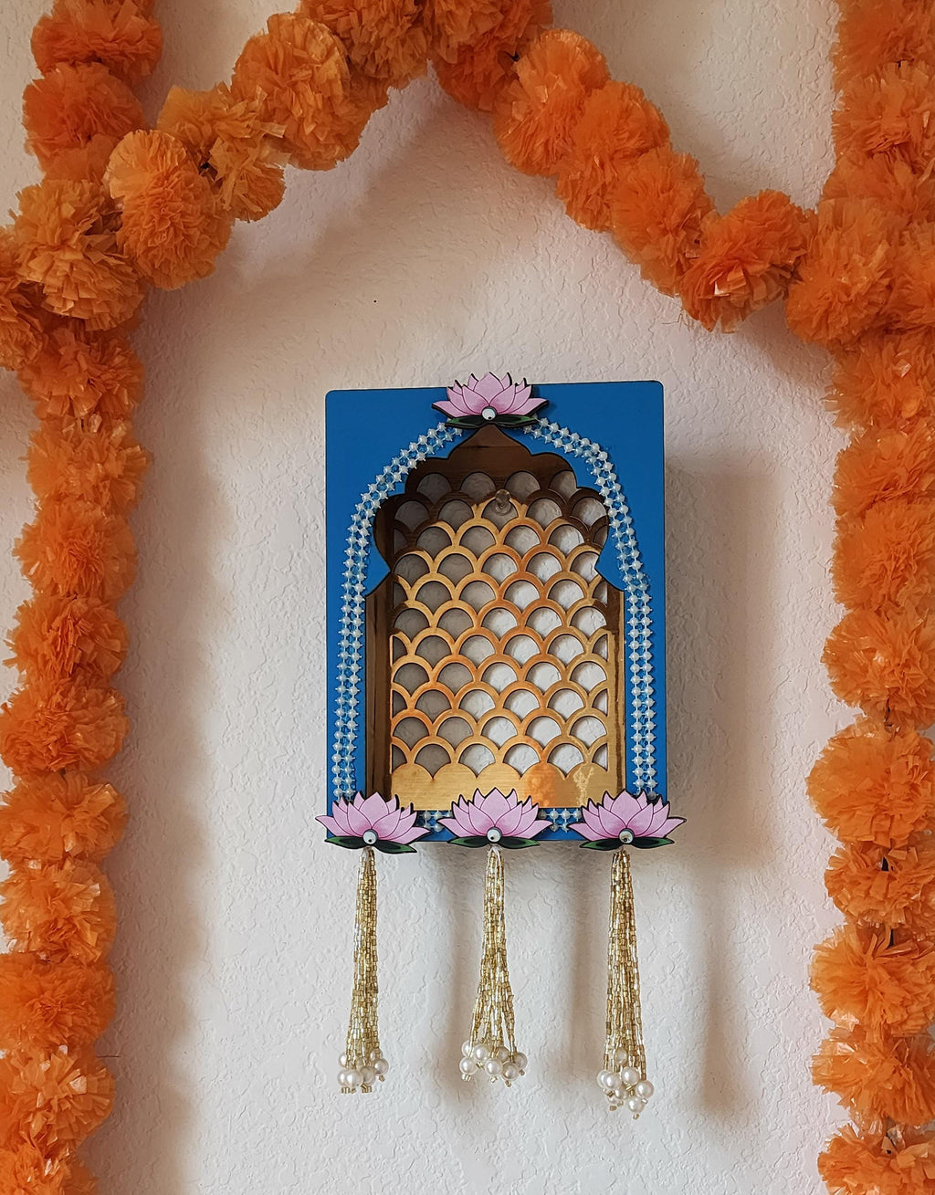 Handcrafted MDF Jharokha Hanging: Diwali Wedding Decor (8 x 5.5 inch)
