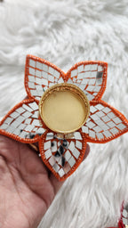 Mirror Work Tea Light Holder: Handcrafted Diwali Pooja Decor