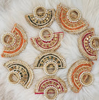 Handcrafted Lotus Coin Pouch: Colorful Gotta Patti Jewelry Gift