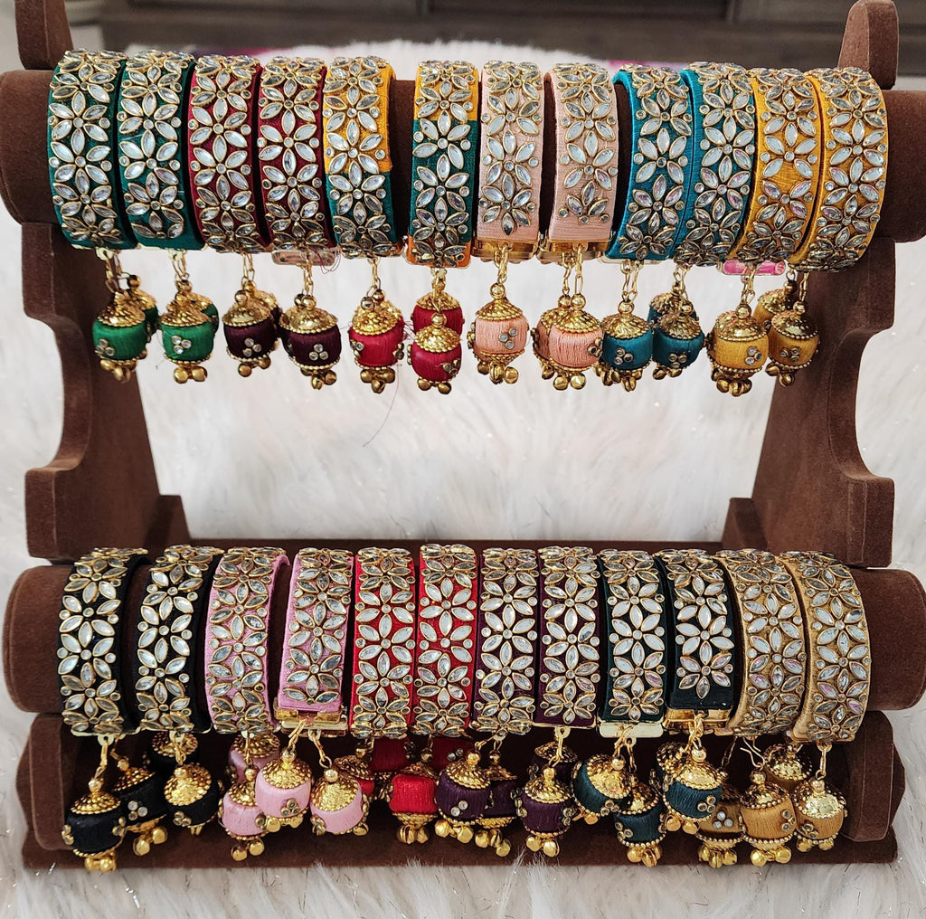 Indian Resham Bangle: Traditional Handmade Jewelry, Diwali Gift