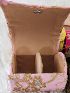 Handcrafted Embroidered Bangle Box: Indian Wedding Favor, Diwali Gift