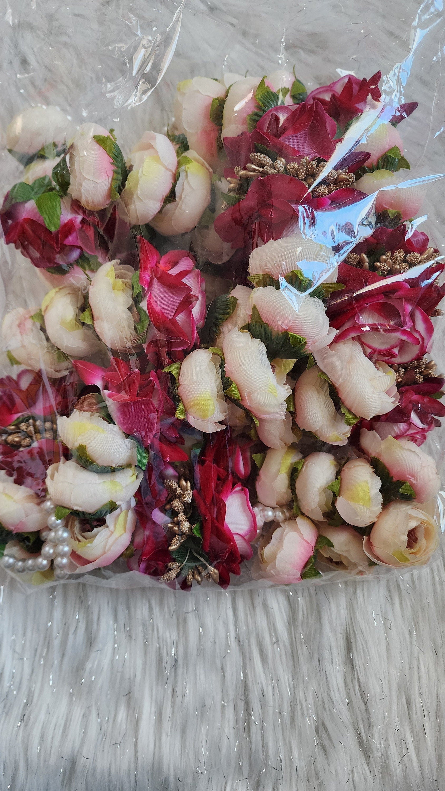 Artificial Flower Handmade Wedding Mala: Bride and Groom Garlands - Pack of 2