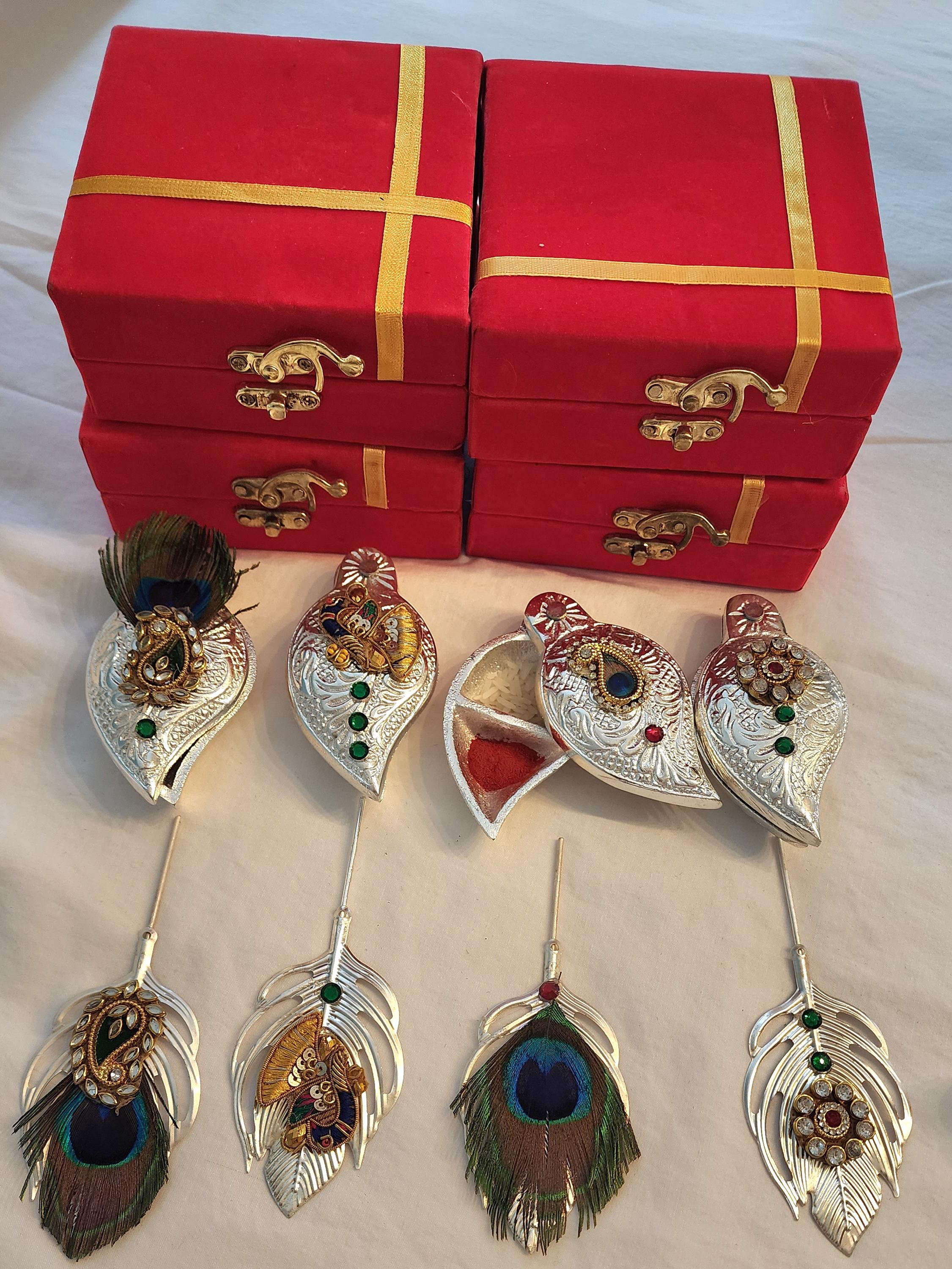 Handmade German Silver Haldi Kumkum Holder: Chopra Box, Puja Gift