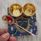 Handcrafted Shreenath ji Haldi Kumkum Holder: Pooja Return Gift