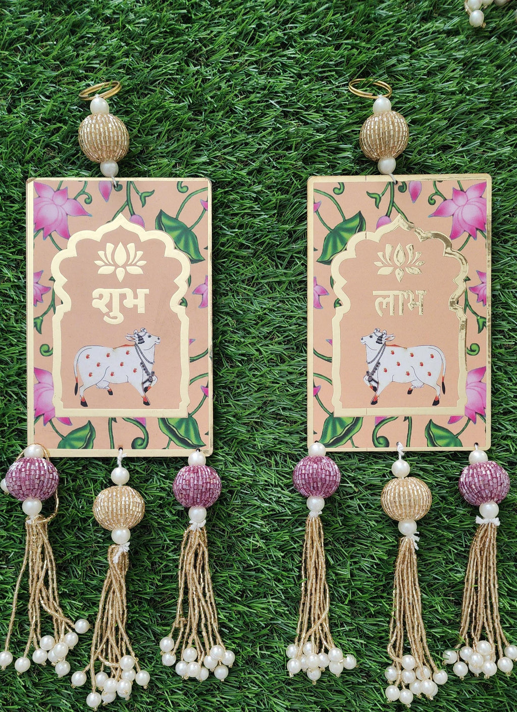 Cow Shubh Labh Door Hanging: Diwali Indian Wedding Decor