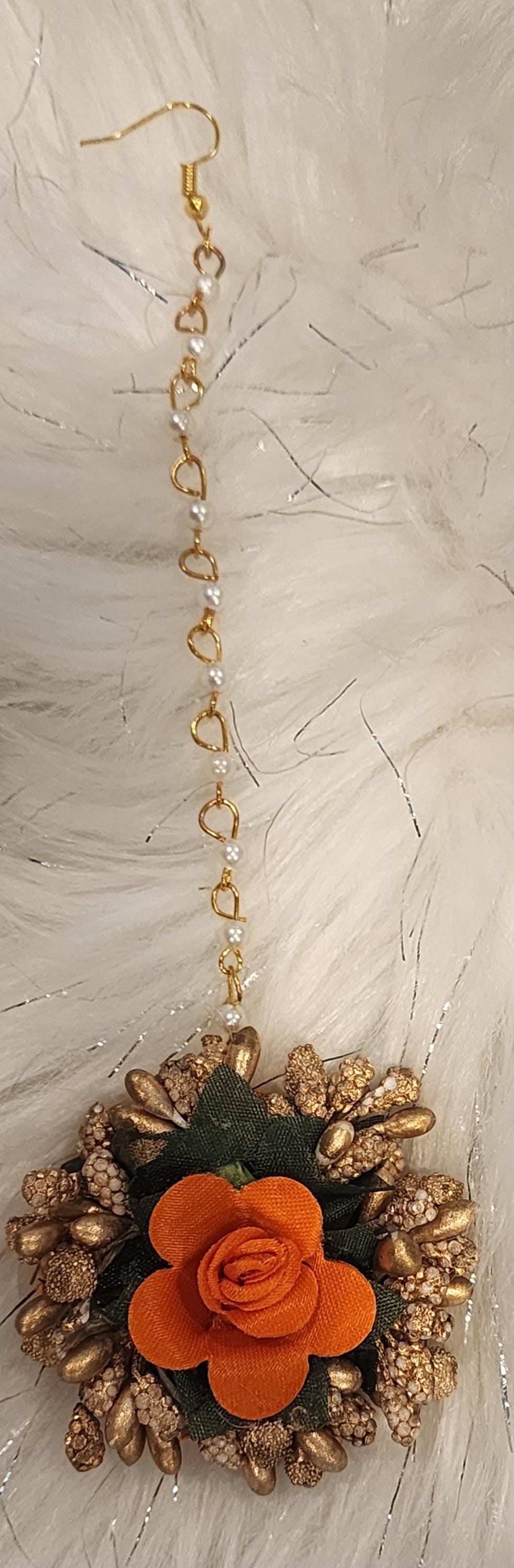 Floral Haldi Mehandi Jewelry Set, Indian Wedding, Sangeet.