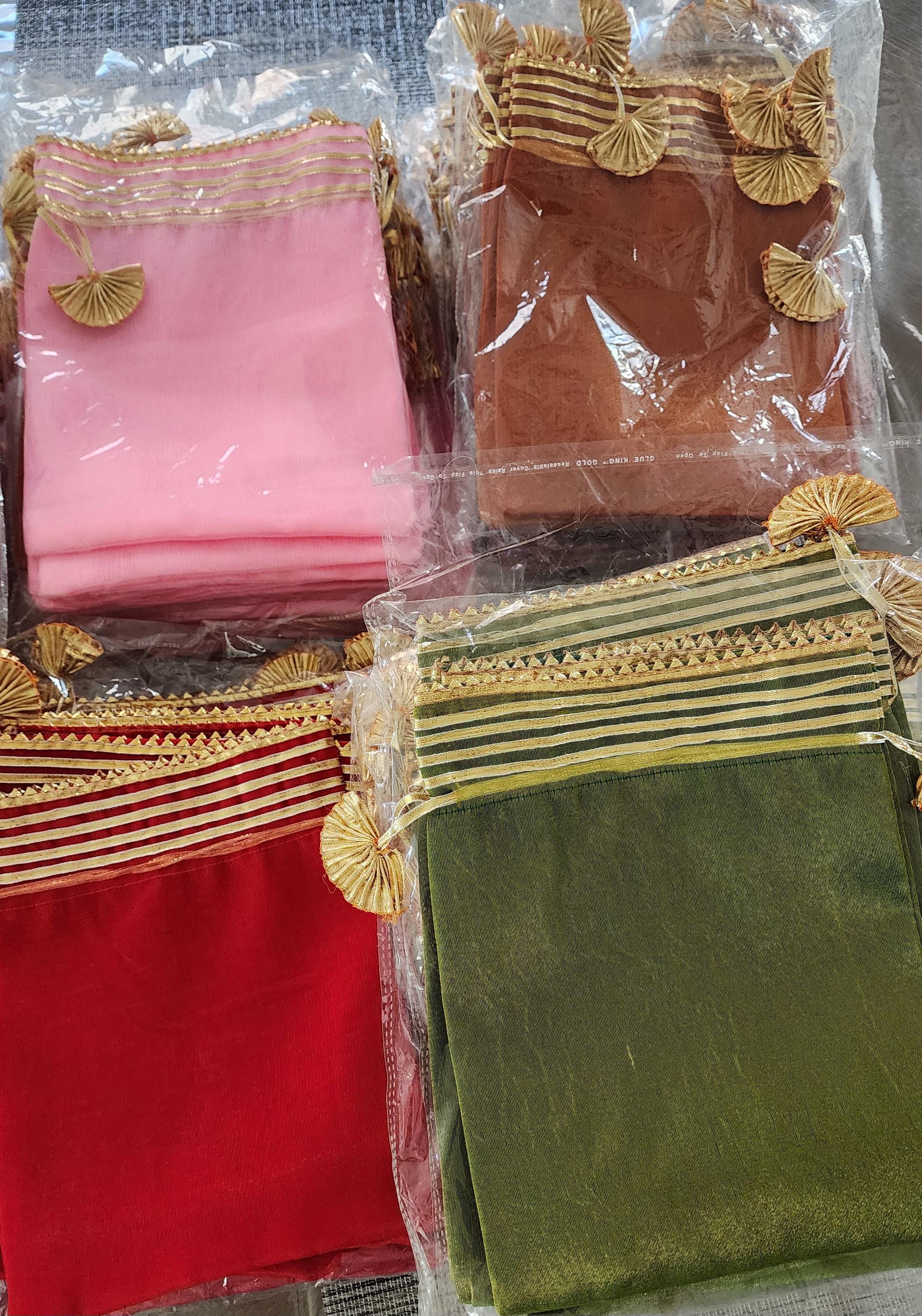 Embroidered Silk Potli Bags: Indian Wedding Favor Pouches