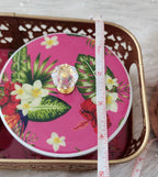 Handmade Pichwai Art Tray Set: Nandi Cow Design, Home Decor.