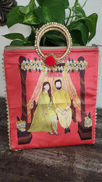 Silk Potli Favor Bags - Haldi Mehndi Wedding Return Gift.