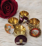 Brass Pichwai Haldi Kumkum Holder: Handcrafted Wedding Favor