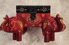 Handcrafted Wooden Elephant Trinket Box: Boho Indian Decor (5x5x5 inch)
