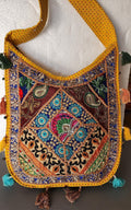 Embroidered Indian Jhola Bag:Crossbody Shoulder Bag