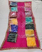 Bandhej Dupatta: Velvet Lace, Art Silk, Rajasthani Wedding Favor