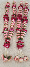 Artificial Flower Handmade Wedding Mala: Bride and Groom Garlands - Pack of 2
