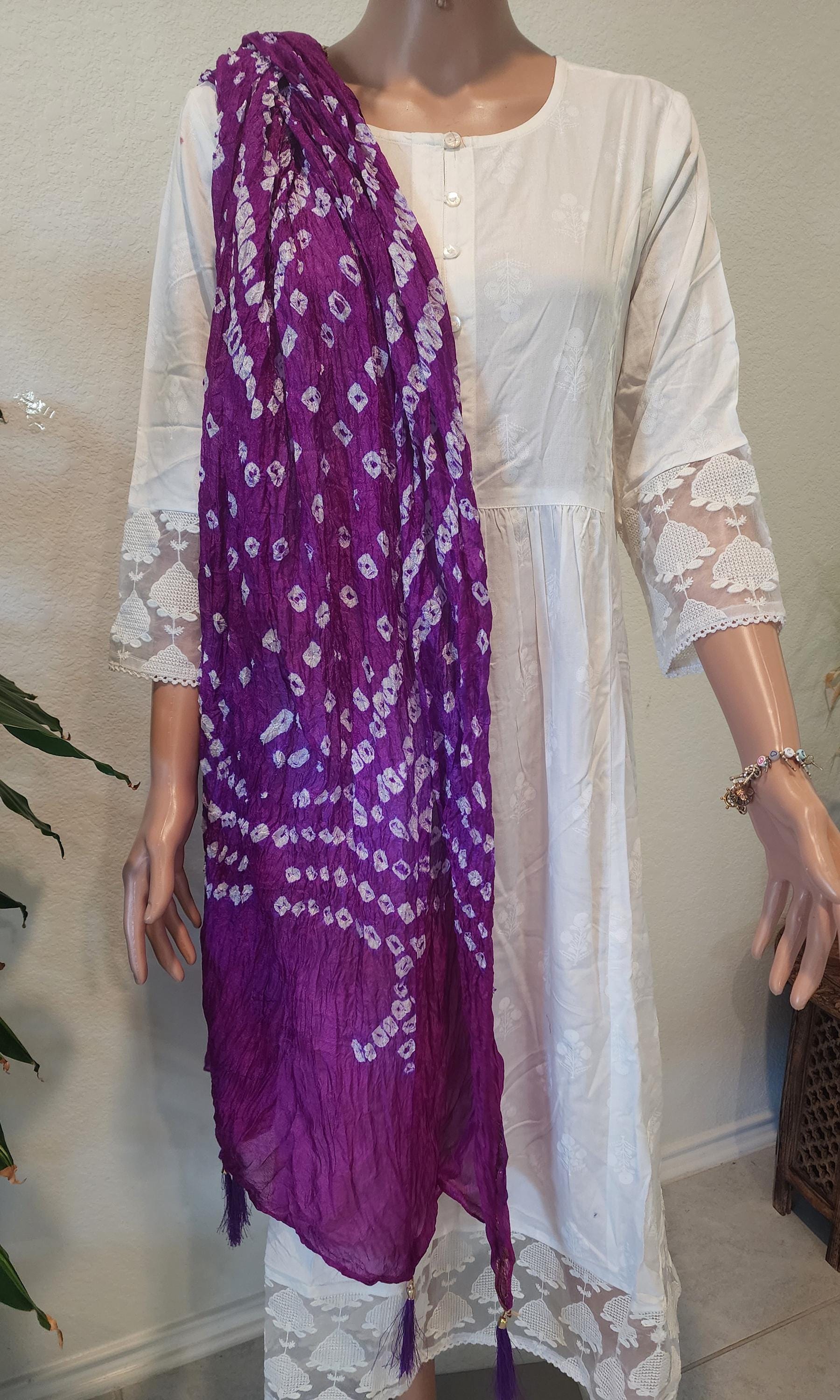 Bandhani Dupatta: Rajasthani Tie Dye Scarf with Tassels