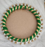 Handcrafted Pichwai Art Haldi Kumkum Holder: Ganesh ji, Radha Krishna.